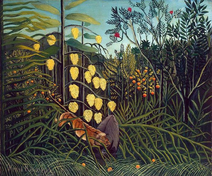 Henri Rousseau Struggle between Tiger and Bull oil painting image